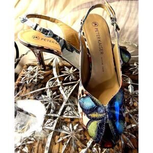 Unique Vintage 1990s peep toe pumps by Peter Kaiser